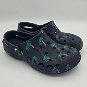 Crocs Baya Palm Tree and‎ Navy Unisex Mens 6 womens 8
